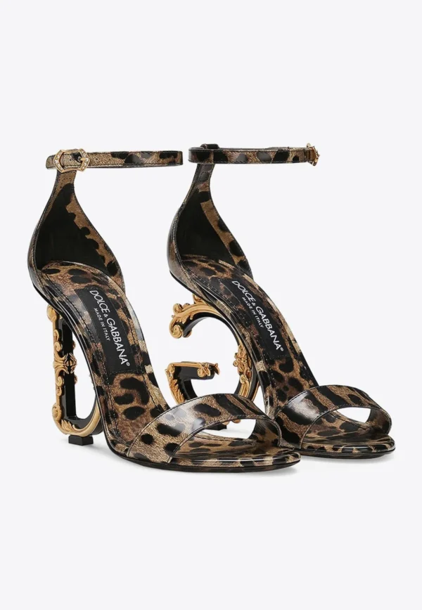 DG – Brown Logo Embellished Heels
