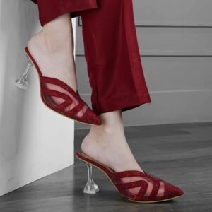 Crystal Sheen – Maroon Luxe Heels