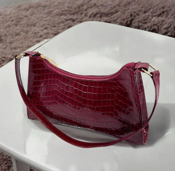 Crocodile Pattern Armpit Hand Bag - Image 3