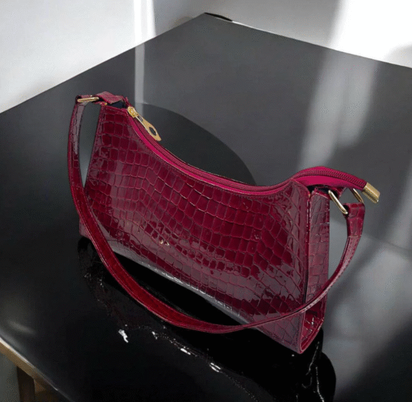 Crocodile Pattern Armpit Hand Bag - Image 5