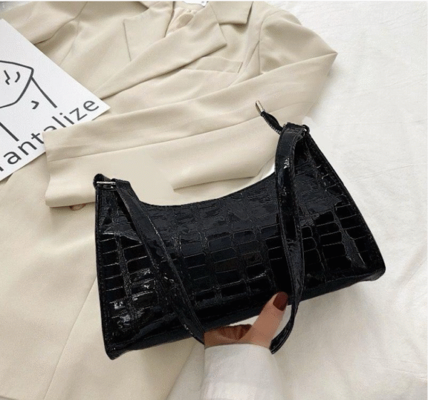 Crocodile Pattern Armpit Hand Bag