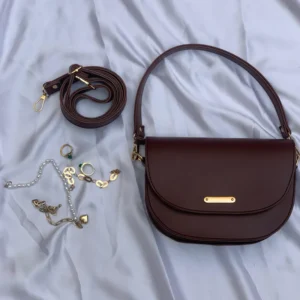 Chic Dark Brown Dual Strap Bag