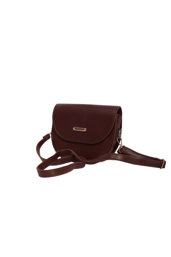 Chic Dark Brown Dual Strap Bag - Image 4