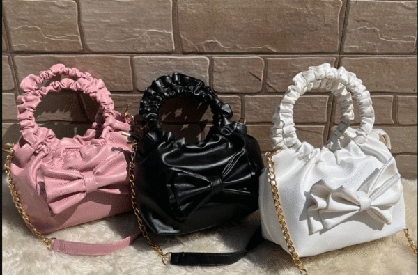 Ruched Bag (Pink) - Image 6
