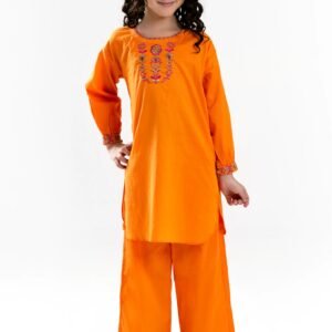 Sunrise Glow – Embroidered Girls 2PC Set