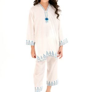 Pearl Glow – Embroidered Girls 2PC Set