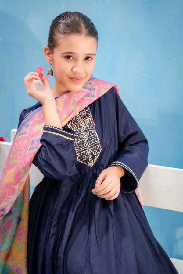 Midnight Royale – Swiss Lawn Digital Printed 3PC Suit - Image 4
