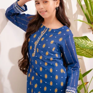 Azure Charm – Swiss Lawn Digital Printed 2PC Suit