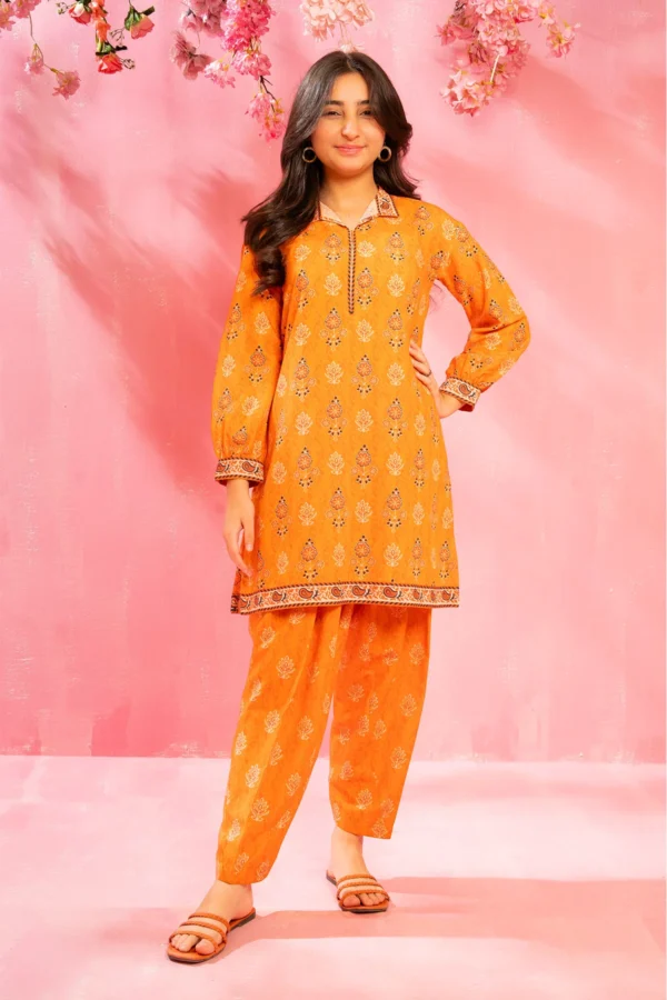 Sunset Bloom – Swiss Lawn Digital Printed 2PC Suit