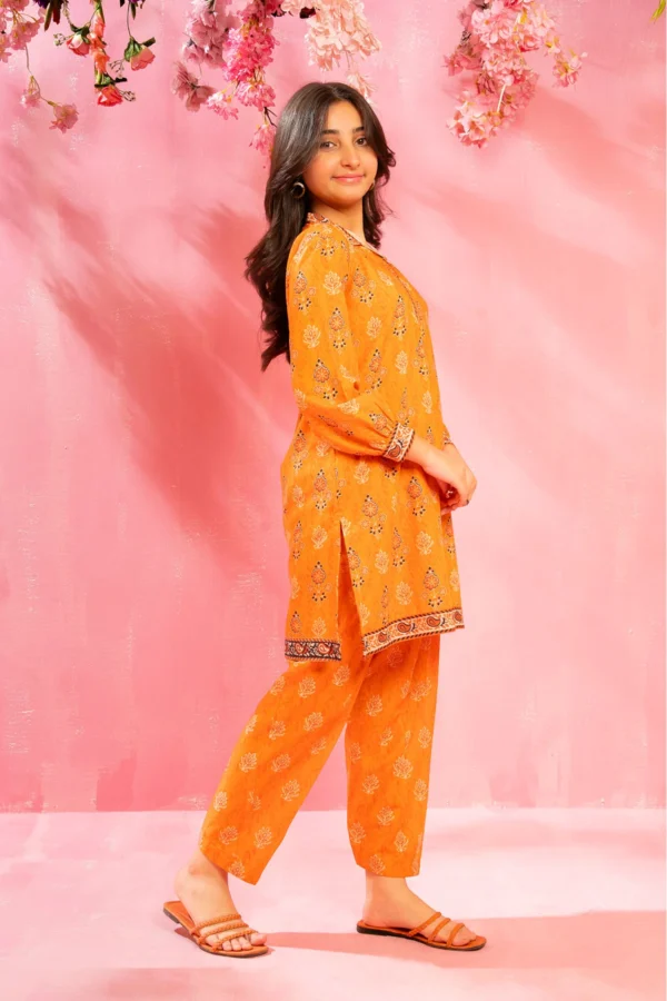 Sunset Bloom – Swiss Lawn Digital Printed 2PC Suit - Image 2