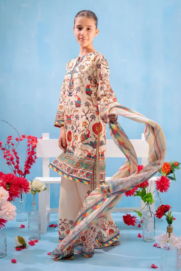 Pearl Grace – Swiss Lawn Digital Printed 3PC Suit - Image 3