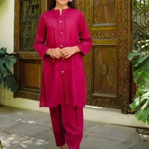 Royal Bloom – Dobby Cotton Embellished 2PC Suit