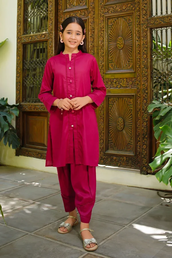 Royal Bloom – Dobby Cotton Embellished 2PC Suit