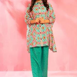 Aqua Serenity – Swiss Lawn Digital Printed 2PC Suit
