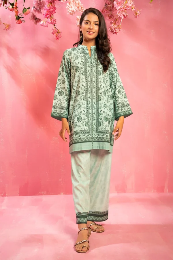 Emerald Bloom – Swiss Lawn Digital Printed 2PC Suit