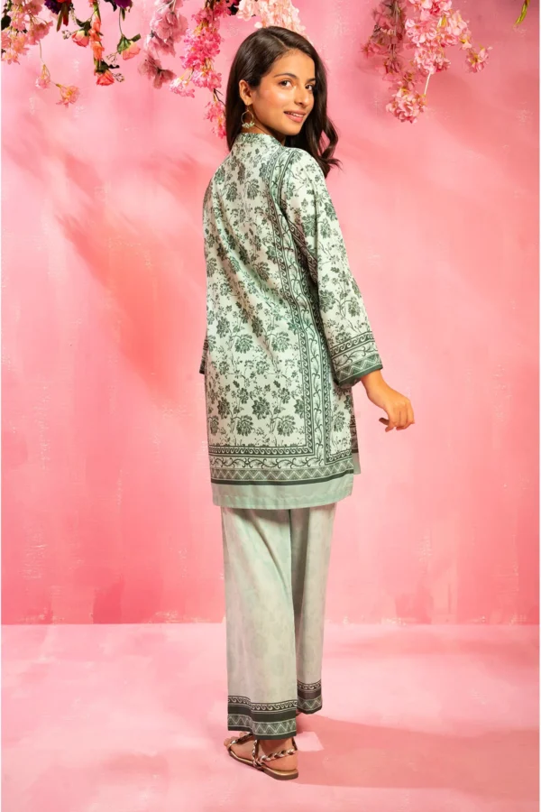 Emerald Bloom – Swiss Lawn Digital Printed 2PC Suit - Image 3