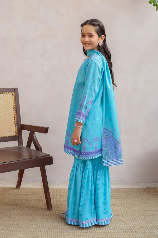 Azure Grace – Swiss Lawn Digital Printed 3PC Suit - Image 4