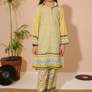 Golden Dusk – Swiss Lawn Digital Printed 2PC Suit