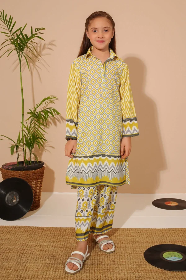 Golden Dusk – Swiss Lawn Digital Printed 2PC Suit