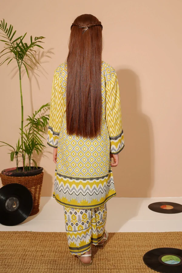 Golden Dusk – Swiss Lawn Digital Printed 2PC Suit - Image 4