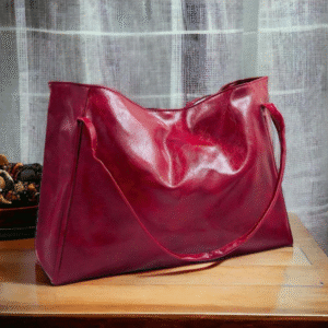 Plain Leather Large Bag