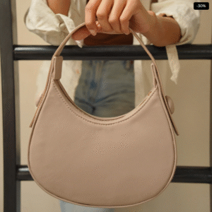 Plain Hobo HandBag - Tea Pink