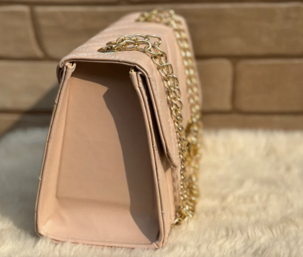 Crossbody Chain Bag Tea Pink & Grey - Image 7