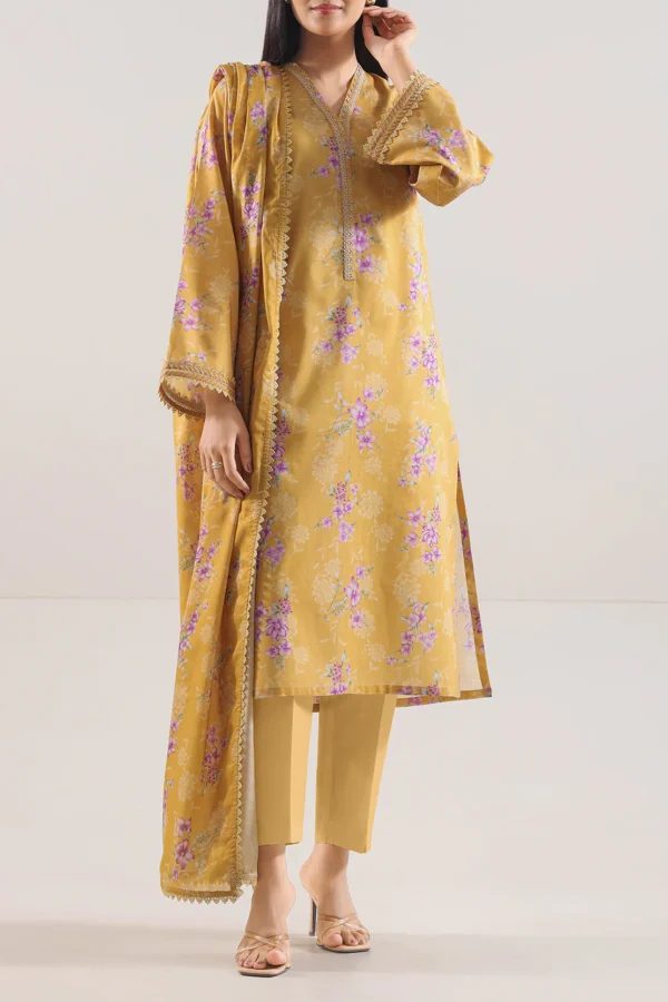 Sunlit Charm – Unstitched Printed Lawn 3PC Suit - Image 5