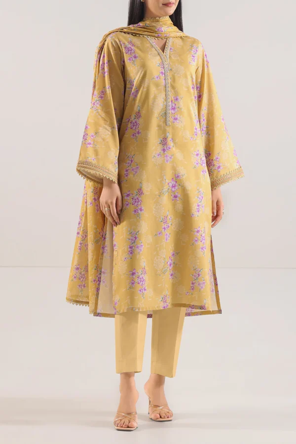 Sunlit Charm – Unstitched Printed Lawn 3PC Suit - Image 4