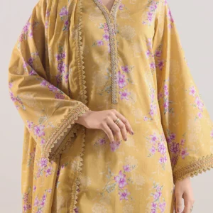 Sunlit Charm – Unstitched Printed Lawn 3PC Suit