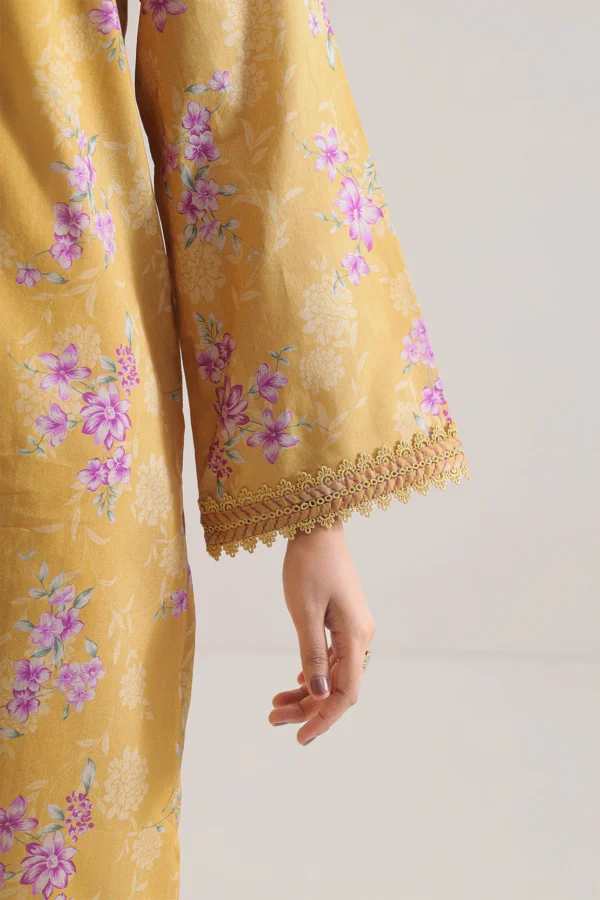 Sunlit Charm – Unstitched Printed Lawn 3PC Suit - Image 3