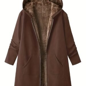 s elegant winter jacket like collar cuff long brown coat h - Temu United Arab Emirates - Color : Coffee color - Size : AE M