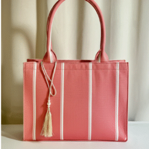 Canvas Tote Breeze Pink Striped