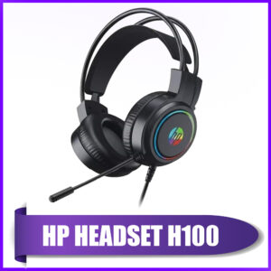 HP H100 USB Gaming Headset – Wired Stereo Headphone | Noise Reduction Mic | USB Plug & Play | RGB Lighting | PC Gaming Headset