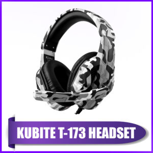 Kubite T-173 Gaming Headset – Wired 3.5mm Headphone | 3D Surround Sound | Noise-Canceling Mic | Over-Ear Design | Multi-Platform Compatible
