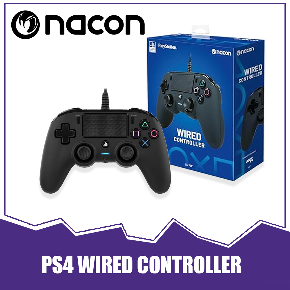 Nacon PS4 Wired Compact Controller – Official Licensed Gamepad for PlayStation 4 & PC | Ergonomic Design | Plug & Play USB